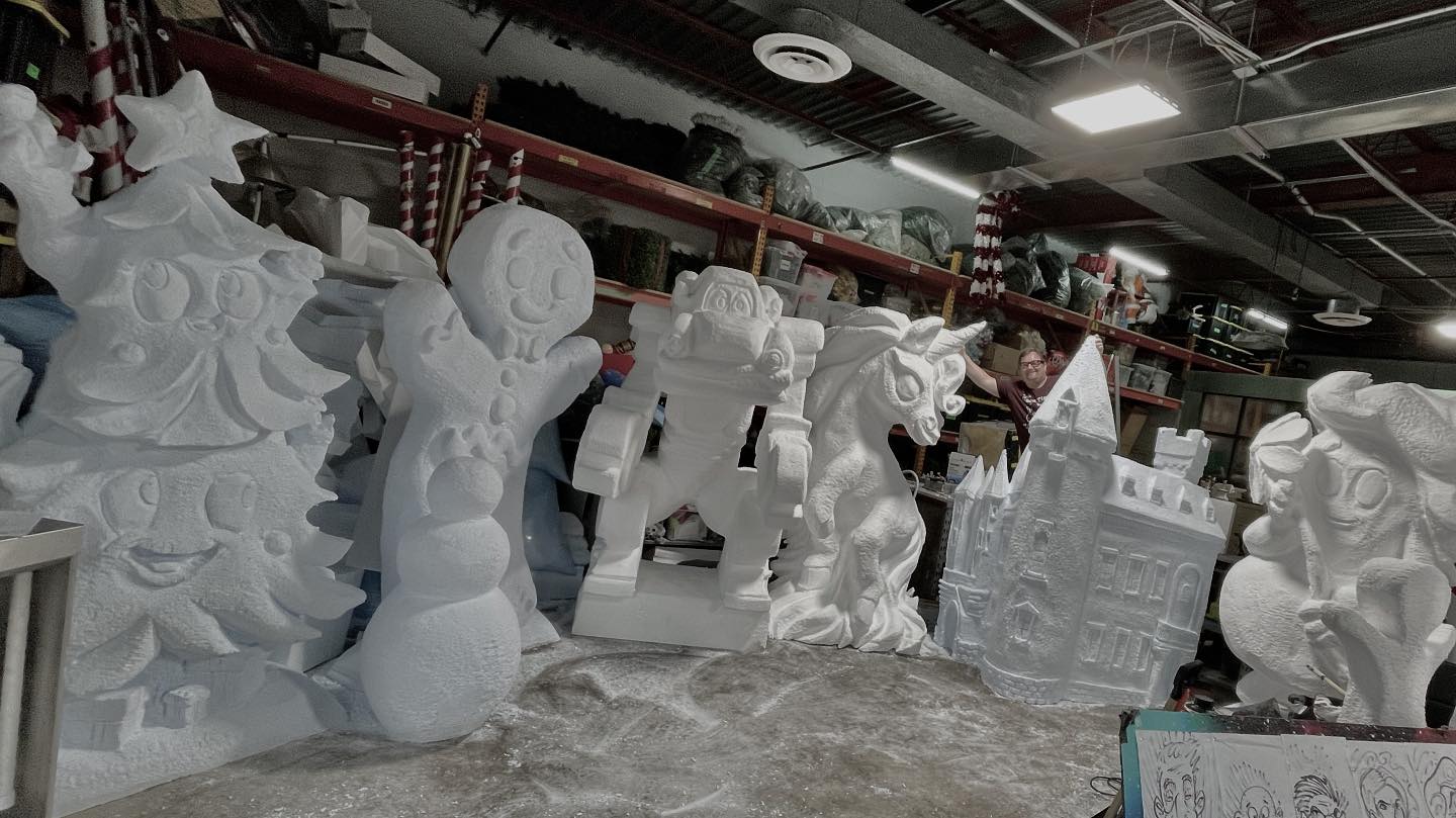 Carvings I made for “Hot Frosty”, the #1 movie on Netflix